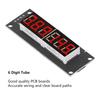 Led Segment Display Module, 6 Digit Tube Led Segment Display TM1637 Driver Digital Optoelectronic Module Red 0.36in, Accurate Wiring PCB, Led Lamps