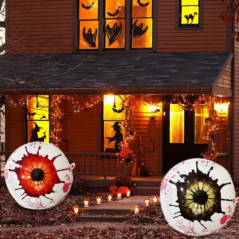 2/4 STÜCK Augapfelform Dunkler Stil Halloween Dekorationen Horror-Szenen-Requisiten Festivaldekorationen 22 Zoll