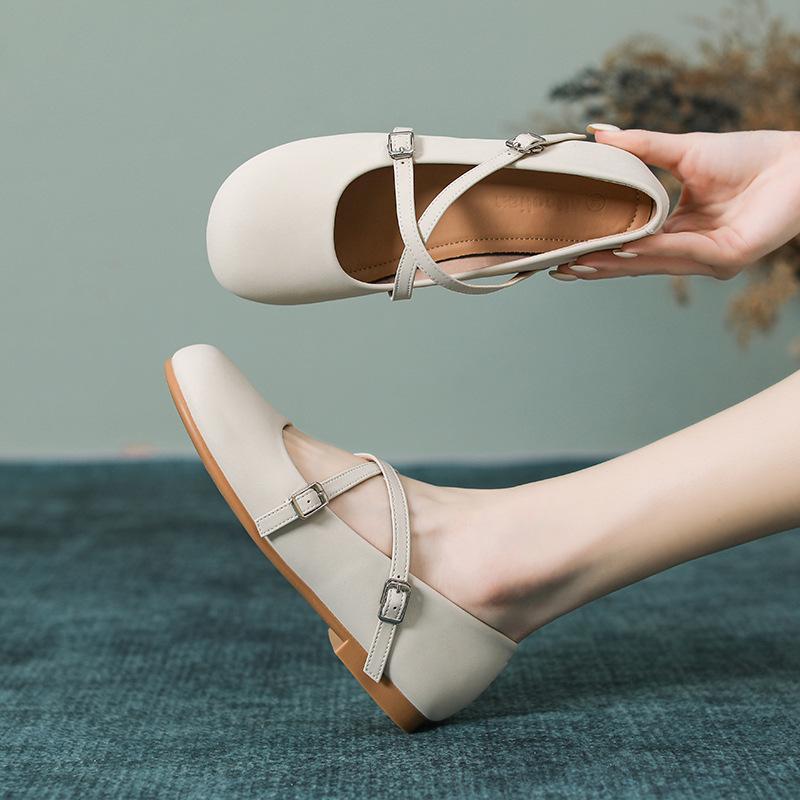 Mary Jane shoes women's pearl small fragrant shoes soft sole silver light mouth pregnant women single shoes women