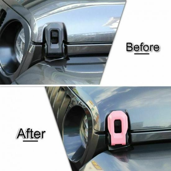 Front Engine Hood Cover Lock Buckle Decor Trim for Jeep Wrangler JL JT 18+Pink