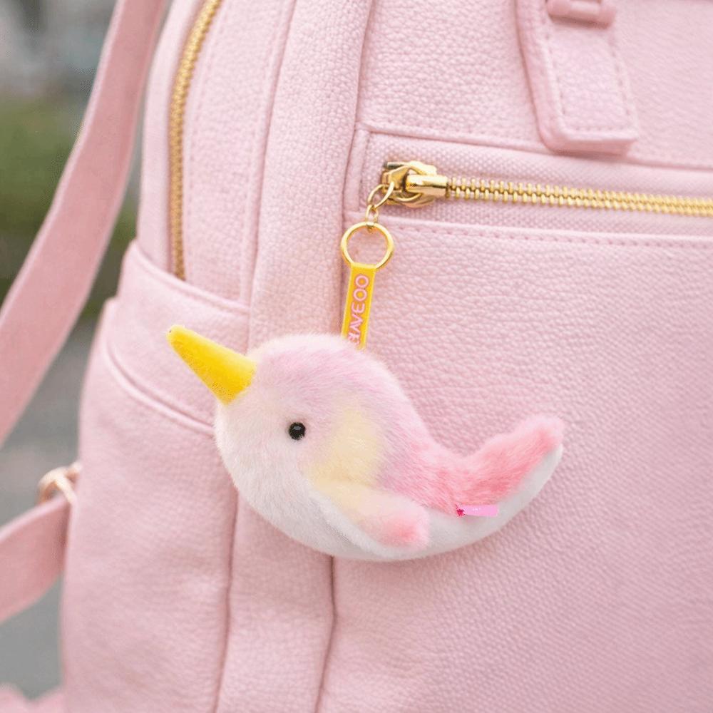 Soft Seahorse Pendant Starfish Fluffy Whale Keyring Ocean Animal Plush Keychain  Birthday Gift
