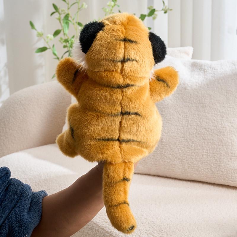 Animal Safari Tiger Hand Puppet Plush Toy For Kids Interactive Play Gift