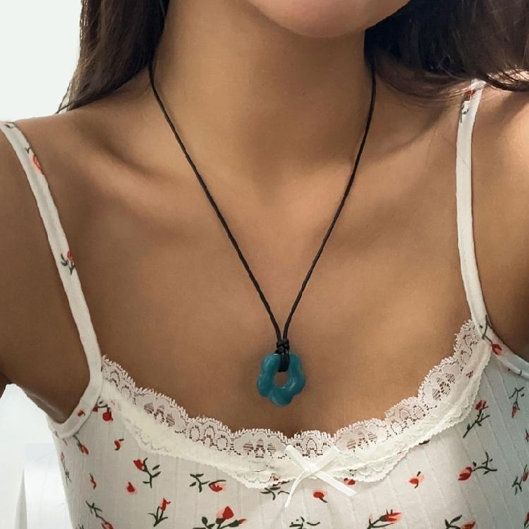 Blütenanhänger Schlüsselbein Kette Mode Schmuck Geschenk Geburtstag Hochzeit Valentinstag