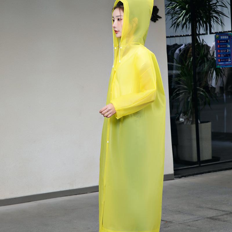 EVA matte adult non-disposable raincoat thickened long light portable unisex logo