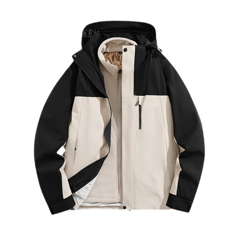 

Водонепроницаемая куртка уровня 4 три-в-одном со съемным капюшоном, уличная функциональная куртка с инструментальной отделкой, куртка с цветовыми блоками, внутренний жилет-баскетбольная майка с графеном 4XL