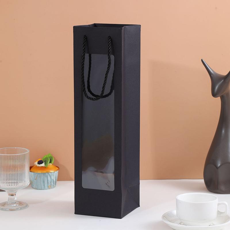 5Pcs Multi-Color Red Wine Packaging Gift Bags Thickened Not Easy To Break Party Gift Bags Family Dinner Wine Or Beer Packaging