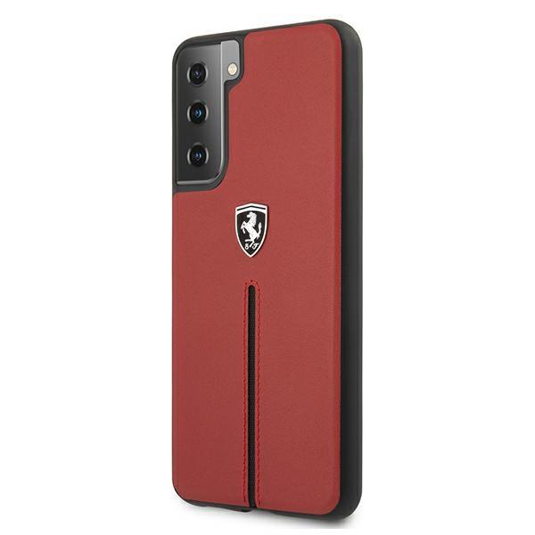 Ferrari Feosihcs21Mre S21+ G996 Czerwony/Red Hardcase Off Track Leather Nylon Stripe