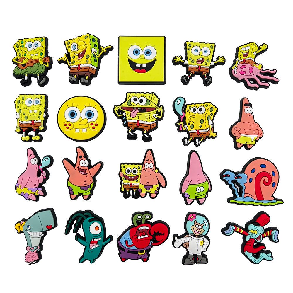 SpongeBob Cute Clog Decorations: Soft PVC Accessories for DIY Shoes