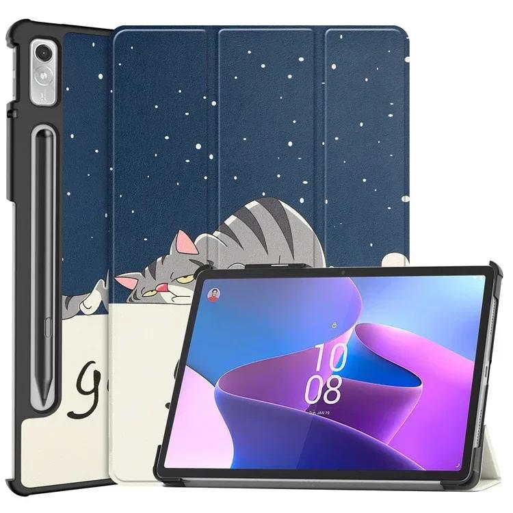 Case for Lenovo Tab P12 12.7 Lightweight Tri-Folding Stand Leather Tablet Cover for Xiaoxin Pad Pro 12.7 P11 P11Pro P12 2023