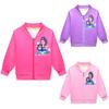 79044 Kids Girls Kpop Rumi Derpy Printed Hooded Zipper Long Sleeves Jacket