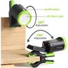 2-Pack Rechargeable LED Work Lights, 360-Degree Adjustable Spotlights with Magnetic Base, Clamp Lights for Barbecue, Workshop, Construction Site, Car