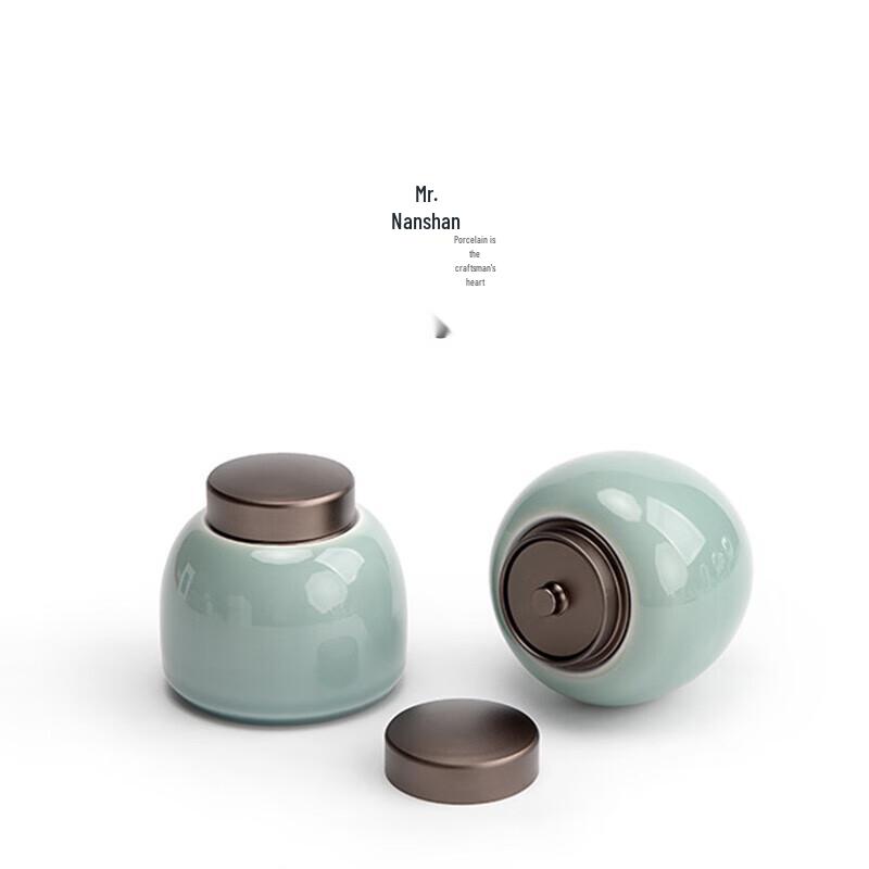 Ceramic Tea Caddy with Aluminum Lid