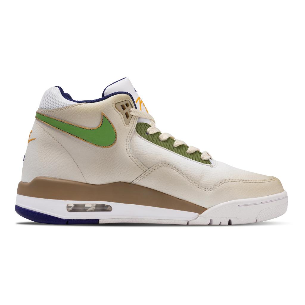Nike Flight Legacy Résistantes au Glissement Résistantes à l'Abrasion Mi-hautes Chaussures de Basketball Vintage Homme Jaune BQ4212-102(Team365-)