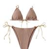 European & American Women's Sexy Lace-Up Bikini - Hot-Selling Two-Piece Swimwear for Beach Vacation