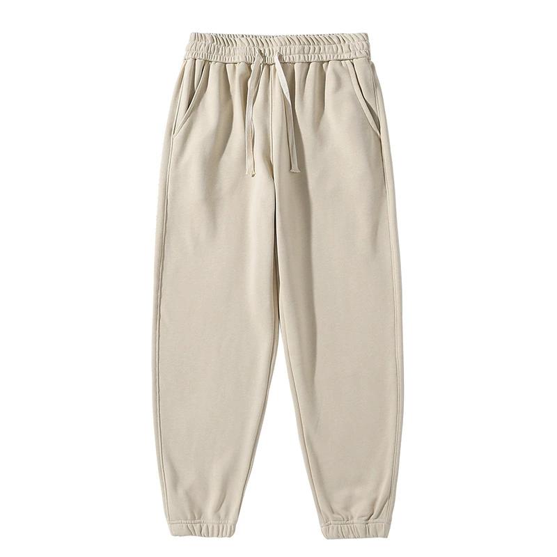 Cotton Twill Baggy Casual Jogger Pants Men Anti-wrinkle Work Wear Trousers Outdoor Sport Sweatpants Breathable Knitted