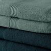 Lot de 10 serviettes de Toilette TODAY 50x90 cm 100% Coton - 5 paon + 5 celadon