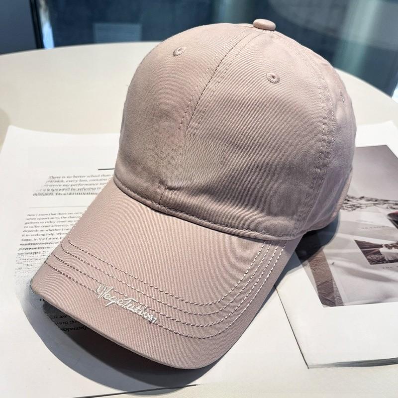 Embroidered Letter Baseball Cap With Sun Protection For Casual Outdoor Wear