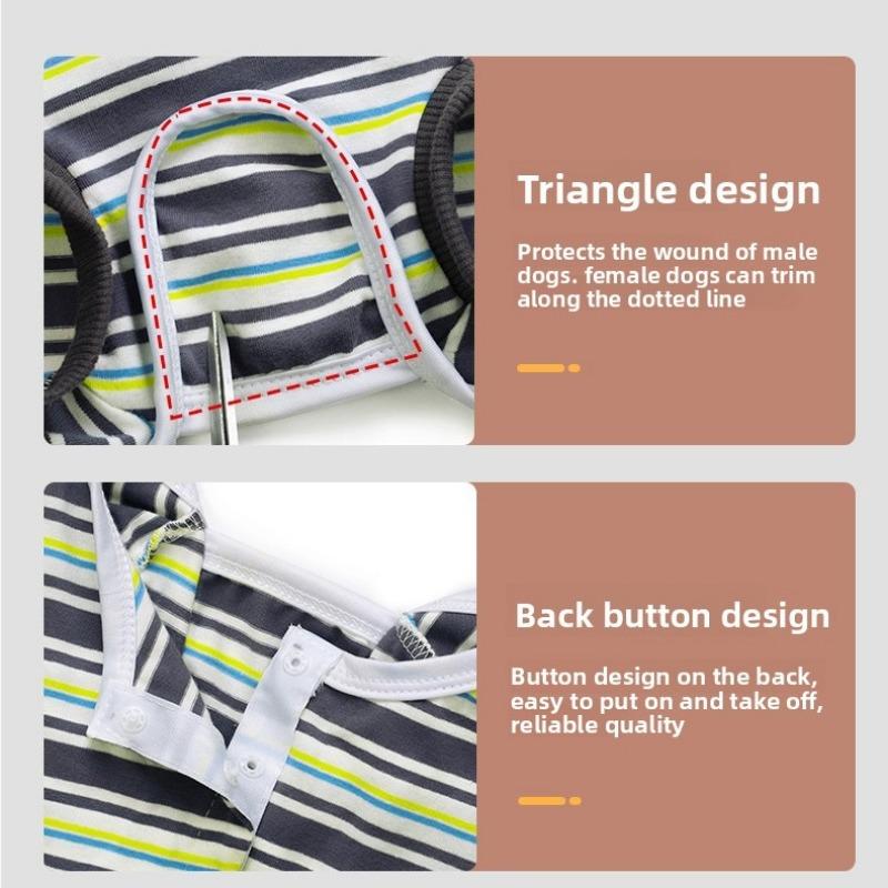 Pet Dog Clothes, Thin Belly Protection Vest, Anti-cold Back Breasted Female Dog Male Dog Sterilization and Weaning Post-operative Clothes