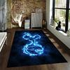 "Blue Flame Soccer Ball Pattern Carpet for Bedroom or Living Room" Suitable for use as an anti-slip for living room bedroom sofas