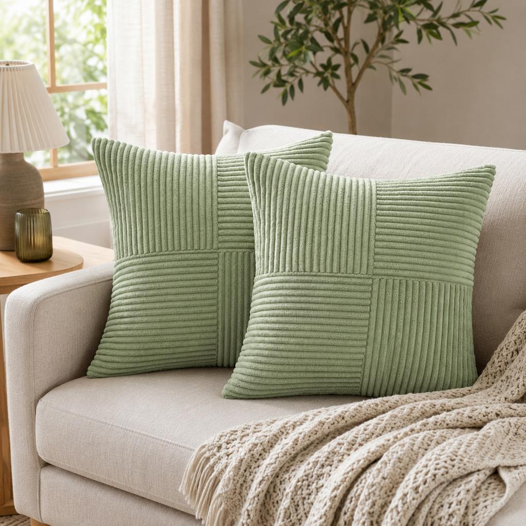 4___0__ Corduroy Throw Cover for Couch, Color Modern Design, Living Room Decorative Cushion Cover
