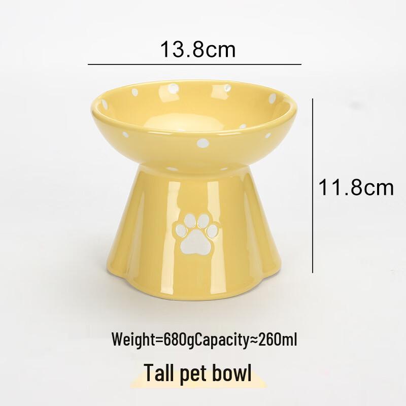 Polka Dot Ceramic Pet Bowl