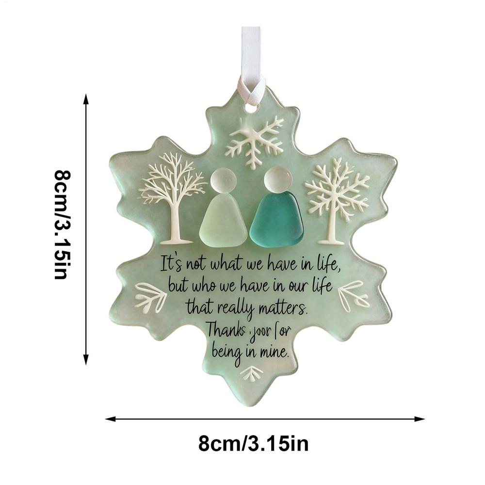 

Snowflake Decorating Festive Friendship Acrylic Pendant Winter Christmas Tree Decorations For Hallway Festival Bedroom Party зелёный