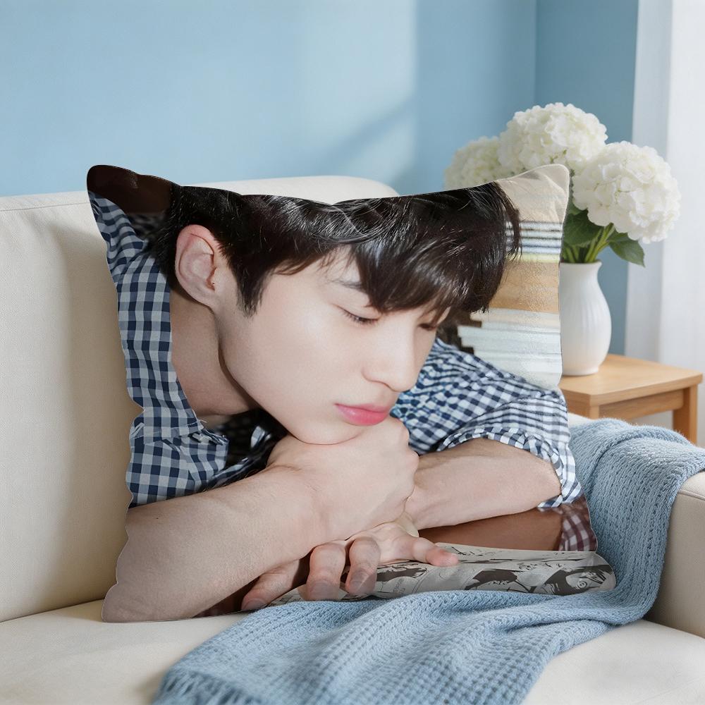 BByeon WWooseok Korea Cushion Cover Square Pillow Bedroom Sofa Leisure Comfort Living Room Home Decoration X