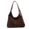 2024 Women's Suede Tote Bag: Versatile Single Shoulder for Autumn/Winter, Large & Relaxed Vibe