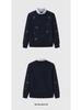 Men's Soft Warm Knitted Sweater with Detachable Double Collar and Anti-Static Design