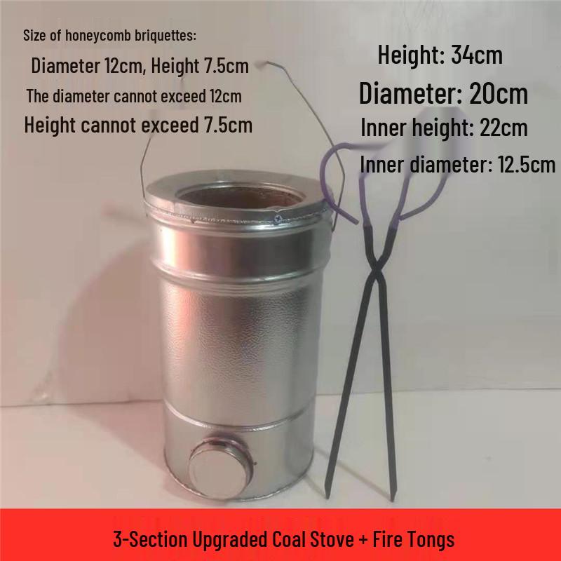 Compact Honeycomb Charcoal Stove for Household Heating and Boiling Water - Ideal for New Homes