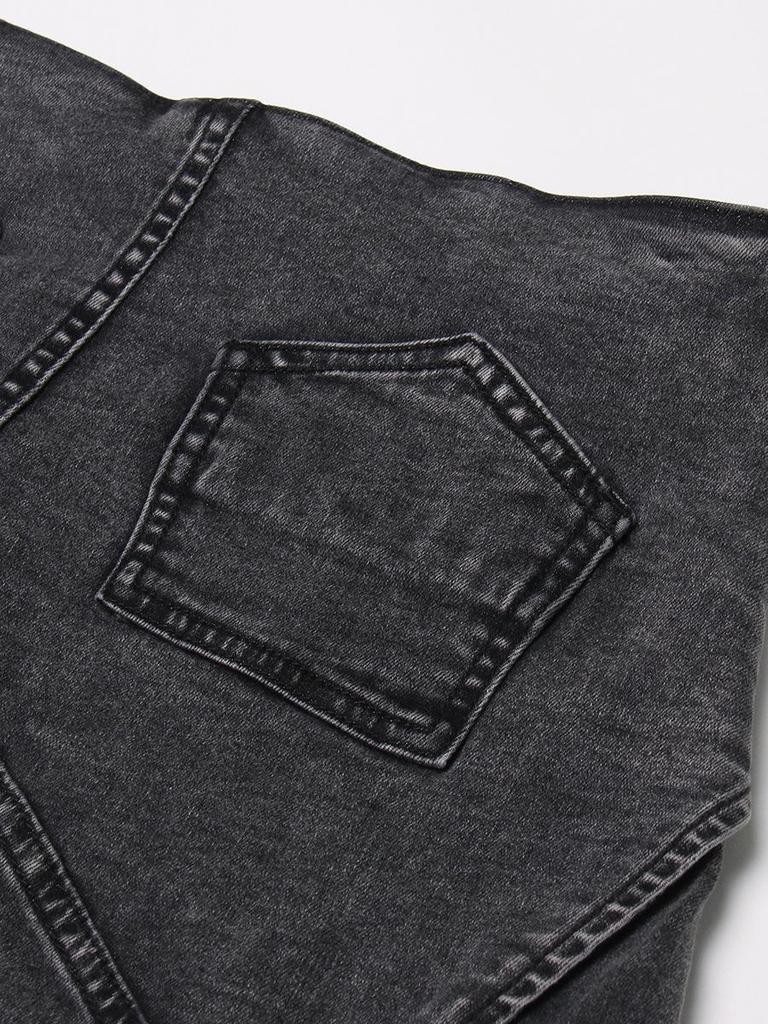 Street Style Denim Skort 2026: Irregular Waist, High-Waisted Wash, Faux Two-Piece Shorts