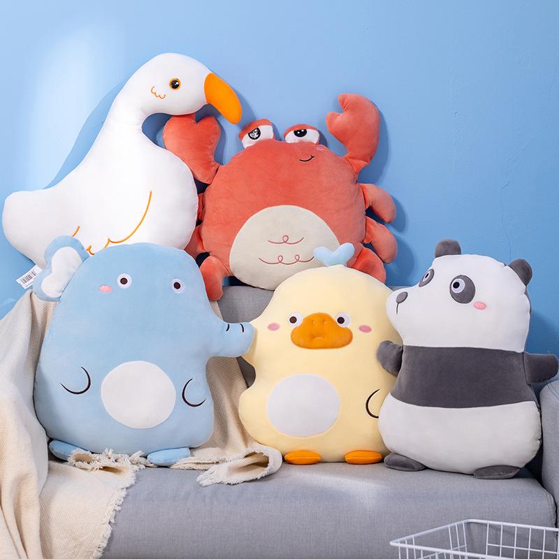 Cute New Products Home Creative Cartoon Animal Pillow Fruit Cushion Collection Car Waist Pillow Sofa Office