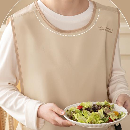 Vest Style Apron for Women Kitchen Cooking Smock with Handy Wipe And Pockets Sleeveless Cooking Apron for Home Painting BBQ Hosting