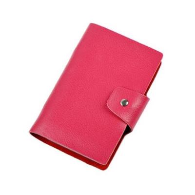[VivoStyle] Echtes Leder Sparbuchhülle, für Sparbücher und Karten (Rose)