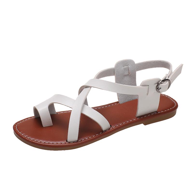 High Quality Shoes for Women Buckle Strap Set of Toes Women's Sandals Summer Solid Ladies Slippers Zapatillas De Muje