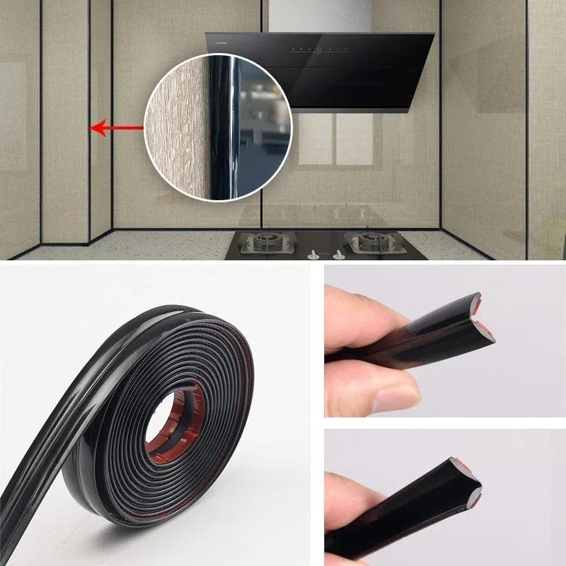2m x 2cm Wand-Innen- und Außenecken-Schutzband selbstklebend PVC Schreibtischmöbel-KantenSchutzleiste weicher Stoßfänger