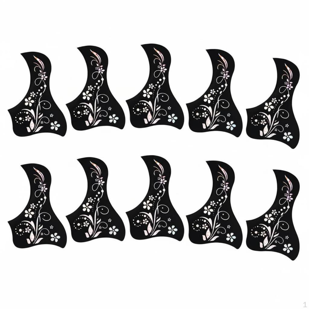 10 Pieces Sound Hole Pickguard Self Guitar Cover Shielded Grape