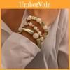 Elegant Pearl Shell Woman Bracelet Set With Geometric Design For Office Gift