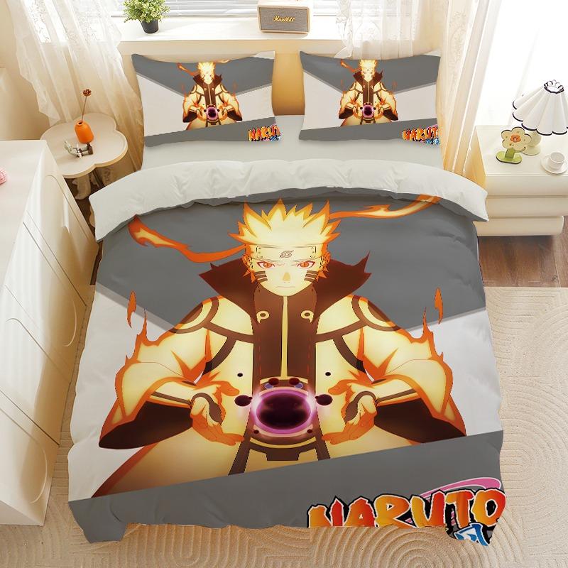 Anime Naruto Naruto Povlak na přikrývku Povlak na polštář Jednolůžko Dekorace ložnice Domov Dětská ložní souprava 135x200cm Dárek pro chlapce a dívku