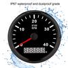 Tachometer, 85mm Pointed 4000RPM Tachometer Gauge Boat Sailboat Diesel Generator Engine/Gasoline Engine (Black with Black Frame)