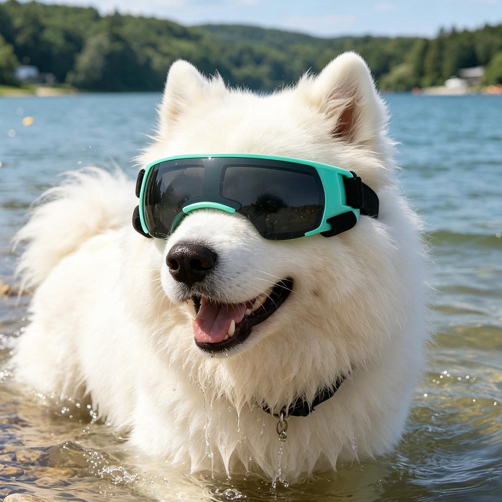 Pet Protective Goggles Adjustable Strap Windproof Dustproof UV Protection Eyewear for Dogs and Cats Outdoor Activities Safety Glasses