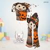 Girls Round Neck Short Sleeve Sloth Printed Top And Flared Pants Two Piece Set