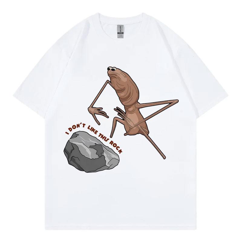 Ich mag diesen Stein nicht Marcus Der Wurm Lustiges Meme T-Shirt Herren Damen Freizeit Kurzarm T-Shirts Hohe Qualität Mode T-Shirts