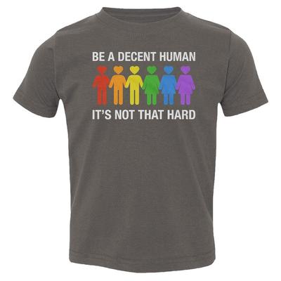 Be A Decent Human - Vibrant Unity And Heart Symbols Toddler T-Shirt Unisex T-Shirt