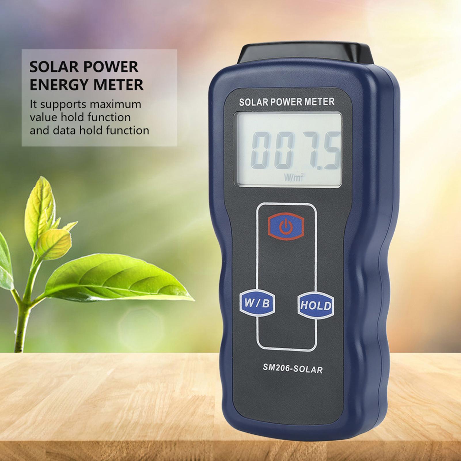 

SM206 Digital Solar Power Meter Sun Light Radiation Measuring Testing Instrument Solar Radiation Meter різнокольоровий