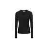Dámský svetr s V-výstřihem a copánkovým úpletem Módní Elegantní Dlouhý Rukáv Top Slim Fit Pulovr Top Podzim Zima Elegantní Ležérní Pleteniny Základní Sladké Oblečení
