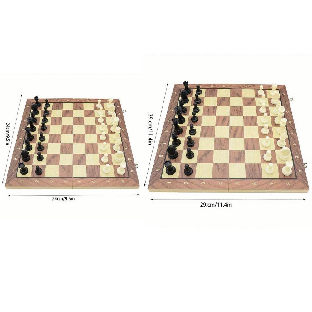 Chessboard Solid Wooden International Chess Foldable International Chess Set  Parent-child Game