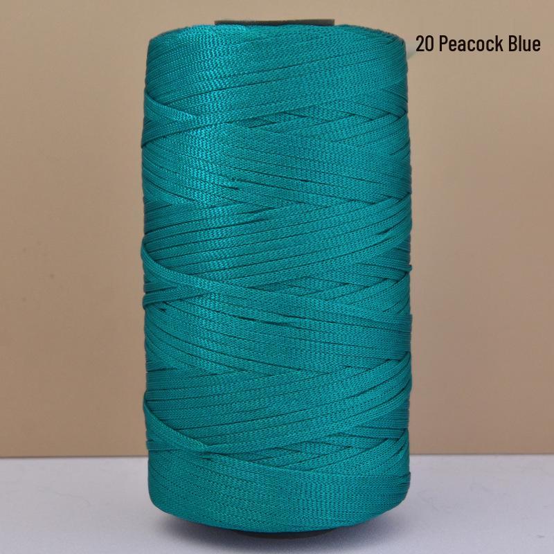 Hand-Woven Mercerized Cotton & Linen Ice Silk Yarn for DIY Crochet Bags, Hats, and Cushions