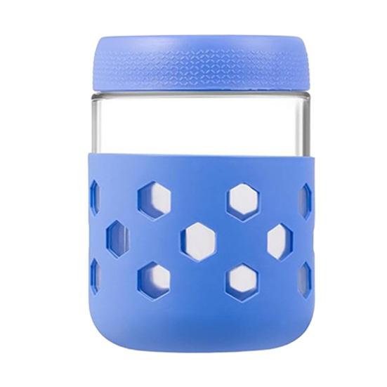 Glass Mason Jars with Silicone Sleeves 16 Oz Leak-Proof Meal Prep Jars Airtight BPA-Free Containers for Overnight Oats Yogurt Snacks