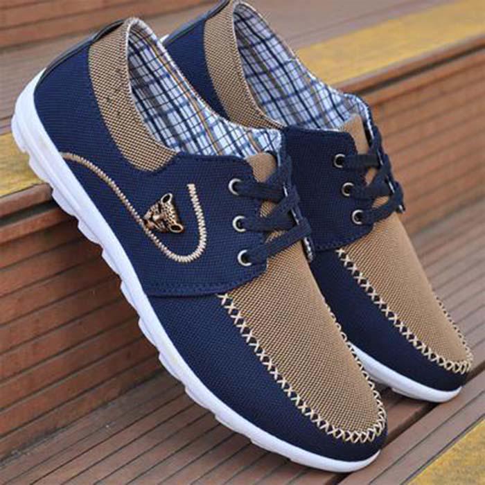 Men Casual Lightweight Driving Shoes Breathable Boat Shoes Plus Size Flat Loafers